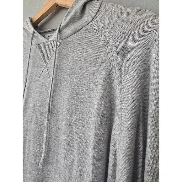 Precedent Cashmere Blend Gray Hoodie Sweater Men's Size M - NWT - Lightweight